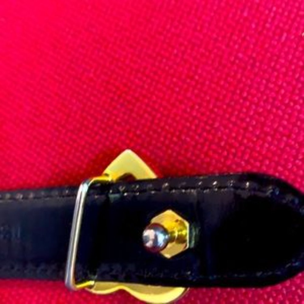 HP🔆VTG90’ Authentic Redwall Moschino White/Black Leather/Chain Belt - Picture 16 of 17